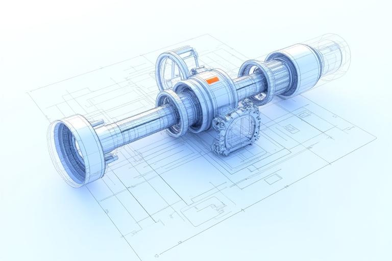 Blaupause eines komplexen optischen Systems